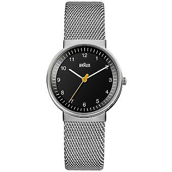 Braun classique Quartz Analog Women Watch avec BN0031BKSLMHL Bracelet en acier inoxydable