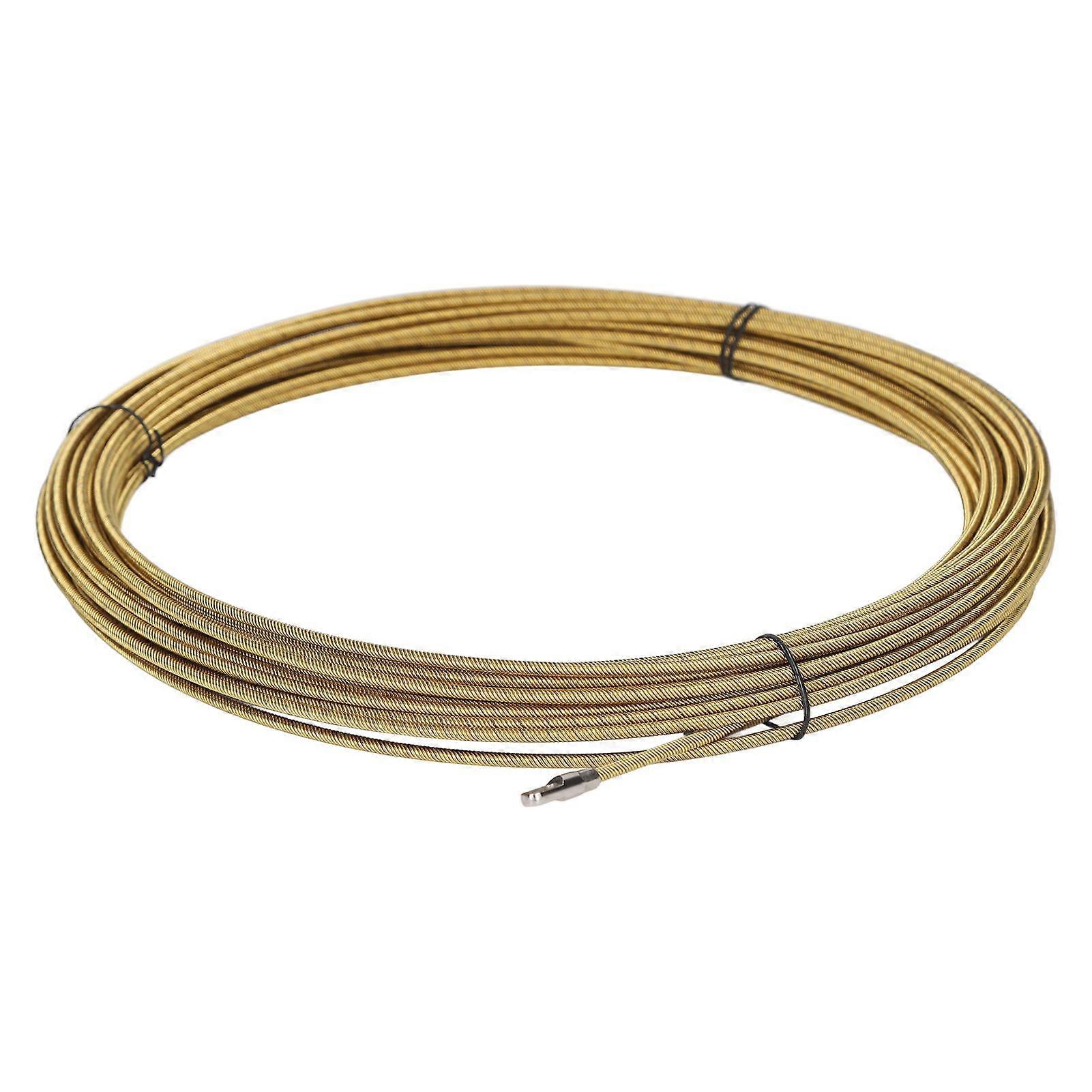 Wire Threader Flexible Soft Good Resilience Cable Threading Tool with Spring Flat Head 20m
