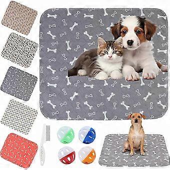 House Training for Dogs – 12"x12" Pheromone Puppy Pad, 2-Pack Reusable & Washable, Leak & Odor Proof, Gray, Compatible with All Dogs
