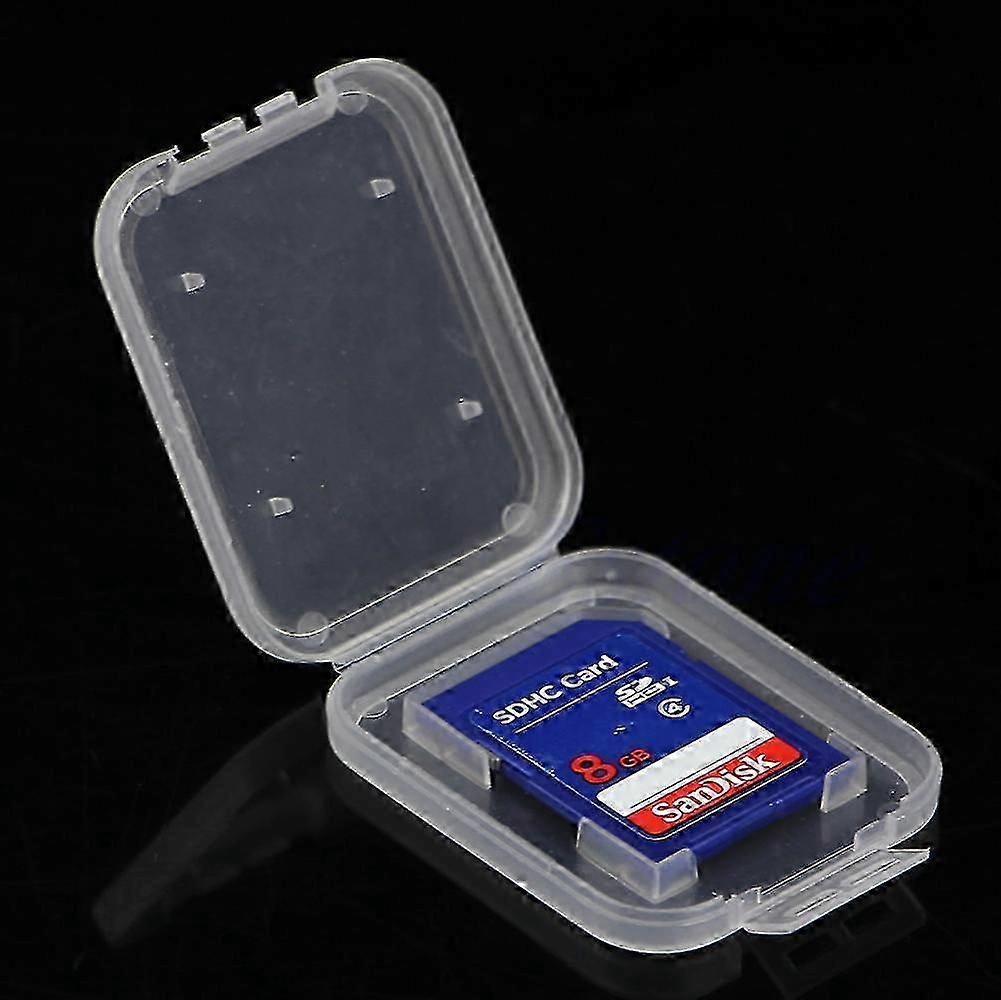 Clear Standard SD SDHC Memory Card Case Storage Holder Box 10PCS/Set