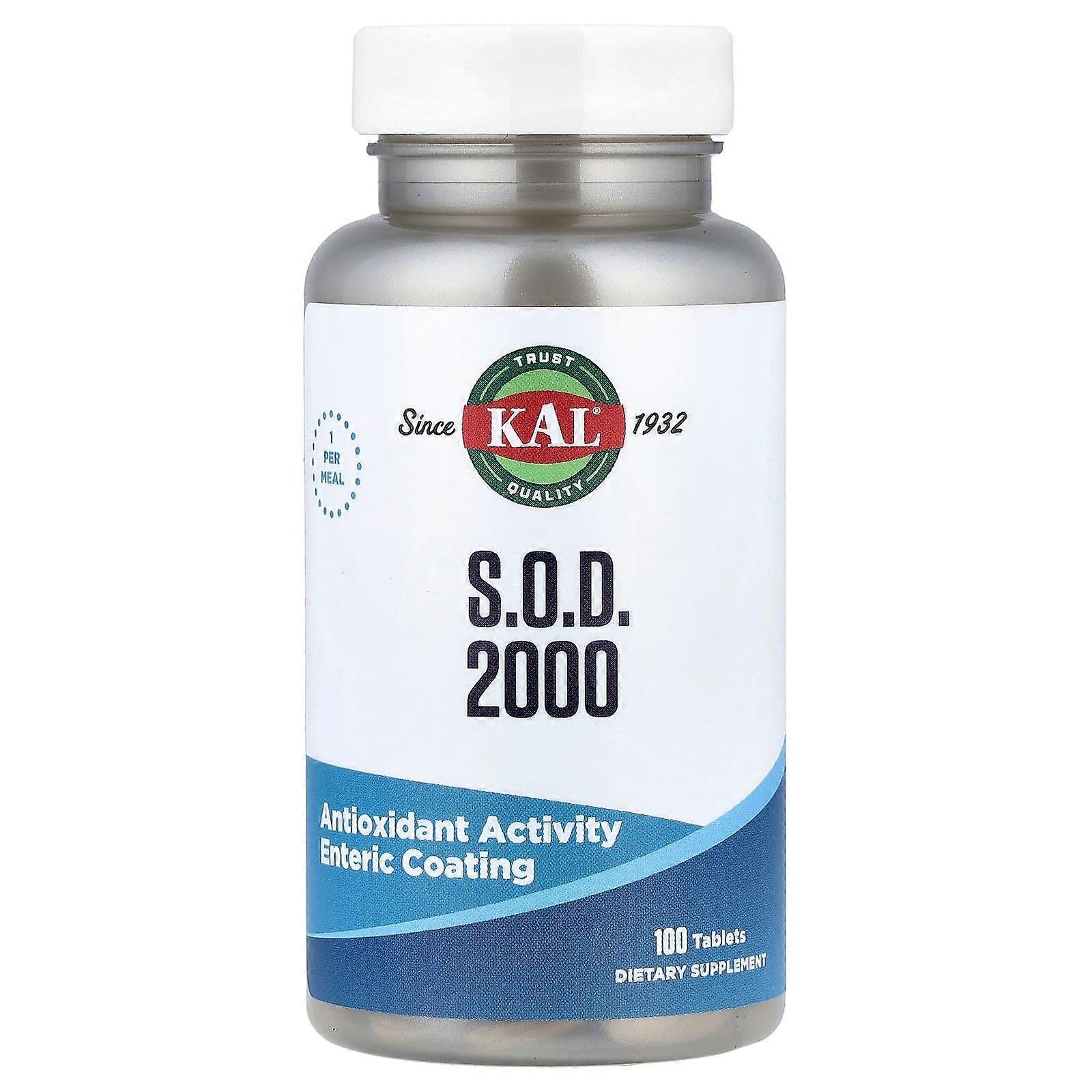 KAL, S.O.D. 2000, 100 Tablets