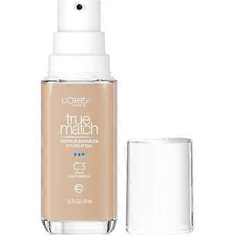 L'Oreal Paris True Match Cream Foundation Makeup C3 Cool Light Medium 1 fl oz