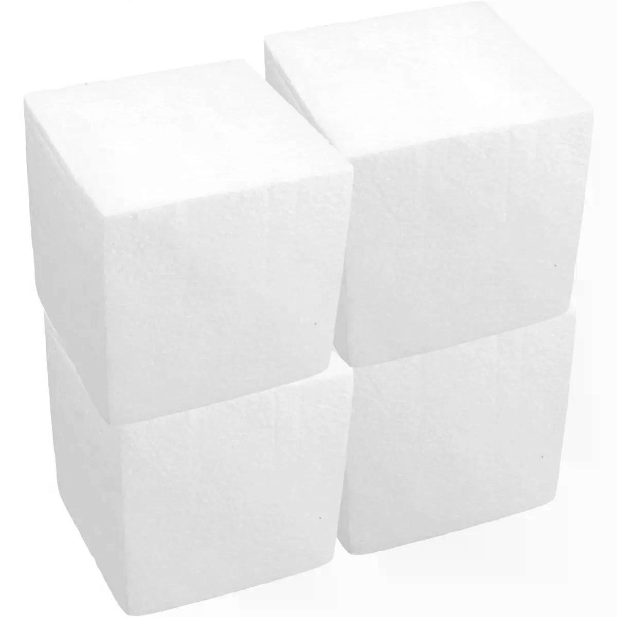 4pcs White Foam Cake Model for Party Decorating Practice