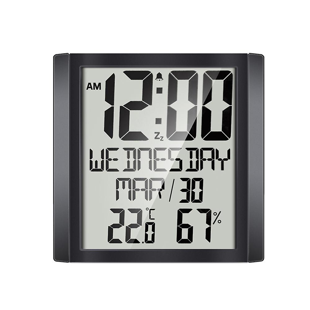 Digital Wall Clock With Temperature & Humidity 8.6'' Large Display