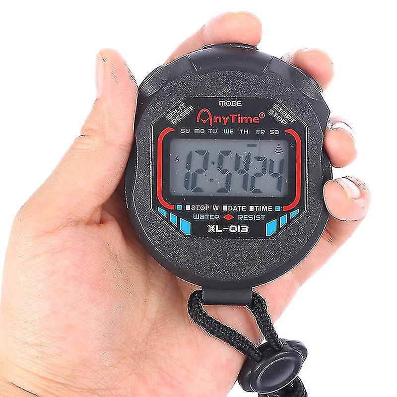 Lcd Digital Professional Chronograph Timer Counter Stop Watch Stopwatch Handheld chunchuan