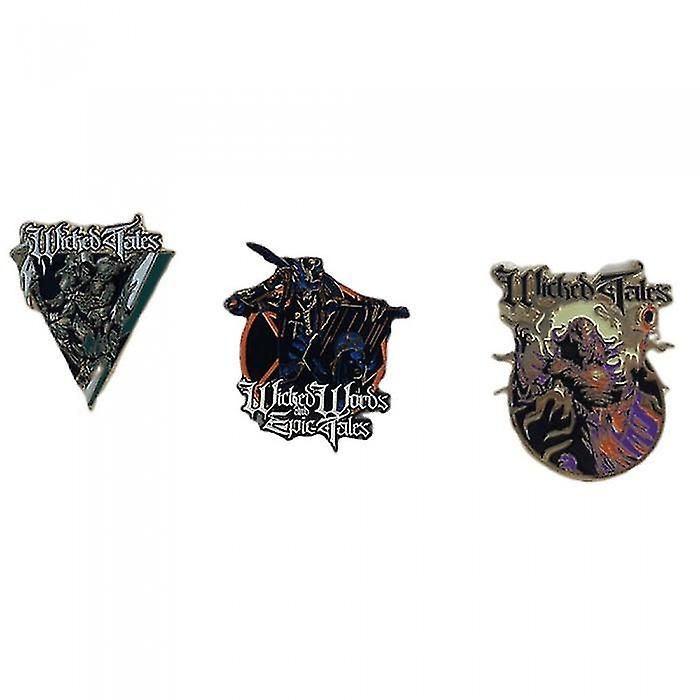 Jon Schaffer Wicked Words And Epic Tales Enamel Badge (Pack of 3)