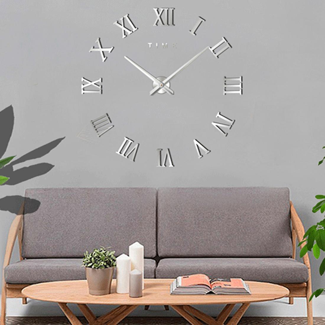 Roman Numeral DIY Wall Sticker Mute Clock