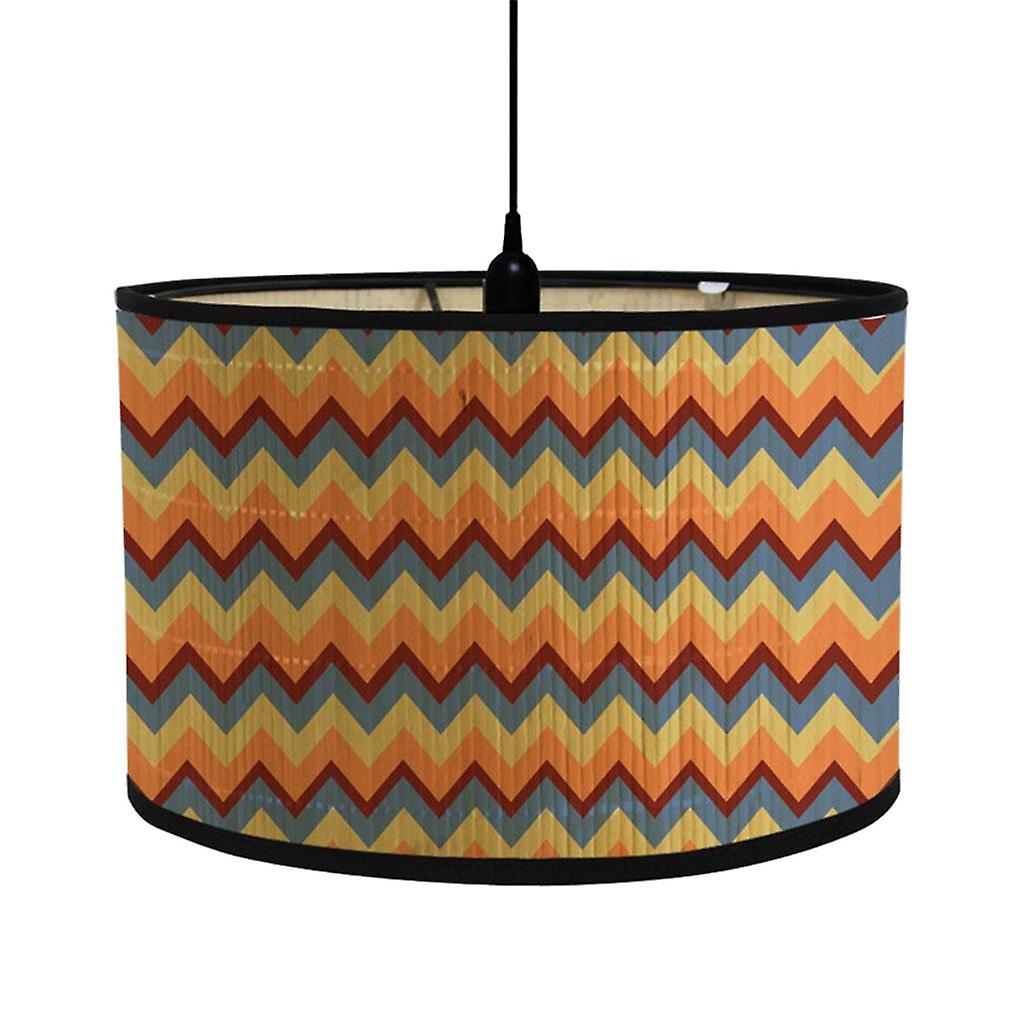 1xランプシェードバンブーライトカバーレトロスタイル家寝室の家の装飾C