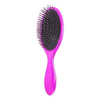 Ovale Nylon Paddle Borstel Massage Gedempte Haarborstel Haar Detangler Kam Rose Rood