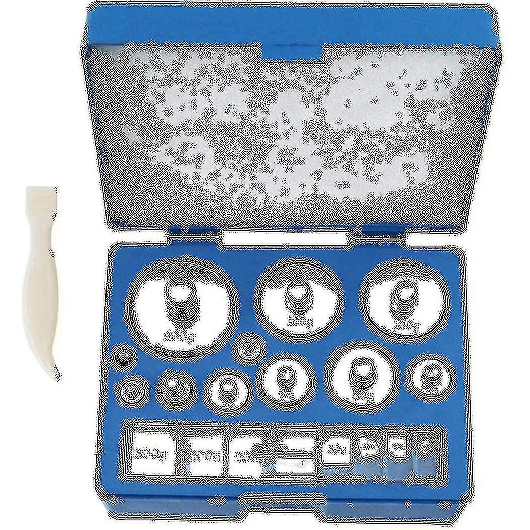 19pcs Calibration Gram Weight Tools, Calibration Weight, With 1 Pcs Tweezer 10mg To 200g Balance, W