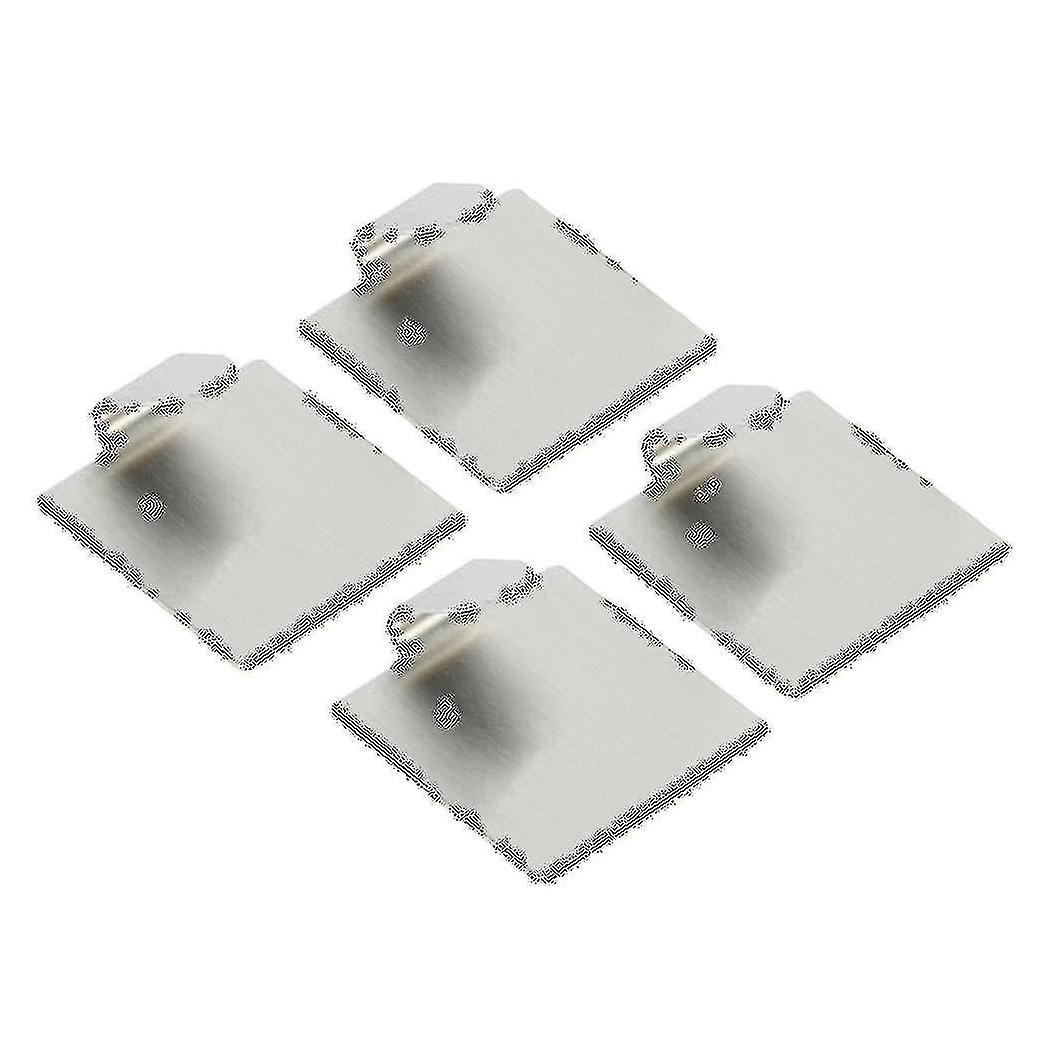 Self Adhesive Wall Hooks Stainless Steel,no Drill Glue Needed 4-pack