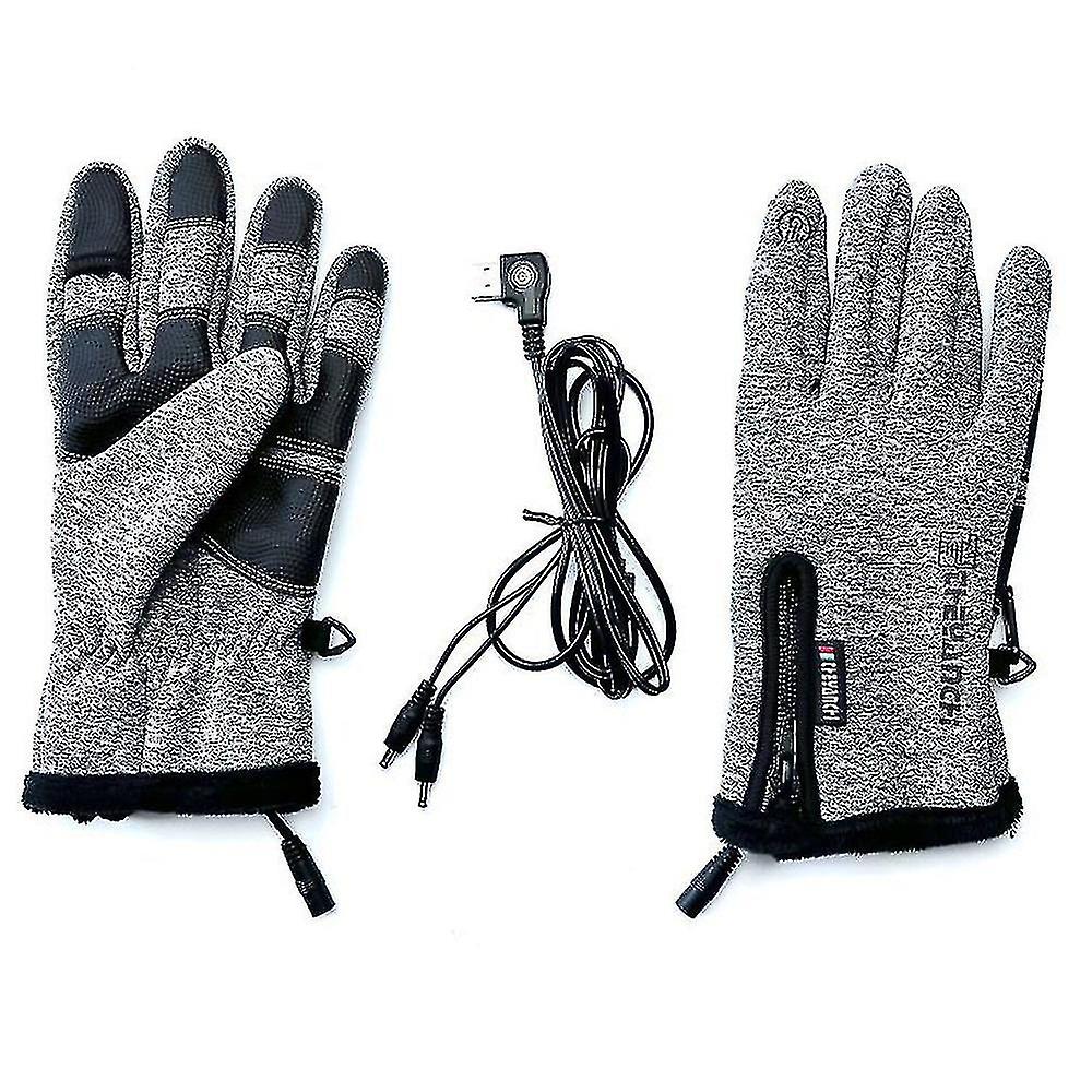 Elektrisch beheizte USB-Handschuhe Hände Fäustlinge rutschfester Touchscreen Radfahren beheizte Fäustlinge