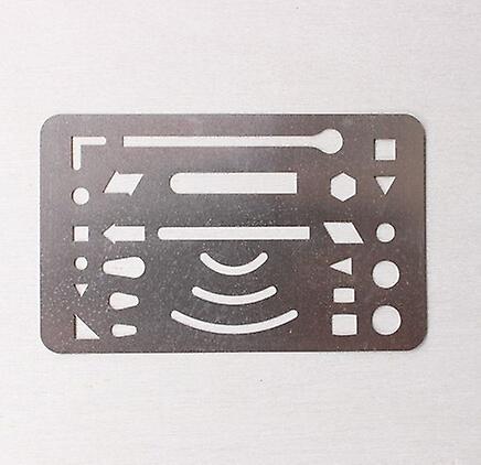10pcs 27 Holes Erasing Shield Multipurpose Engineering Drawing Template Pattern Rulerstainless Steel