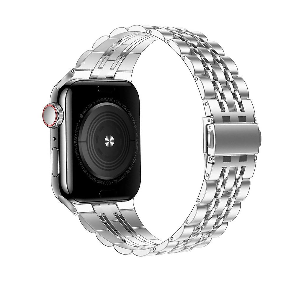 Watch Band 7-Beads Watch Strap for Apple Watch Strap 49mm/Ultra 2 49mm/Series 9 45mm/SE (2023) 44mm/