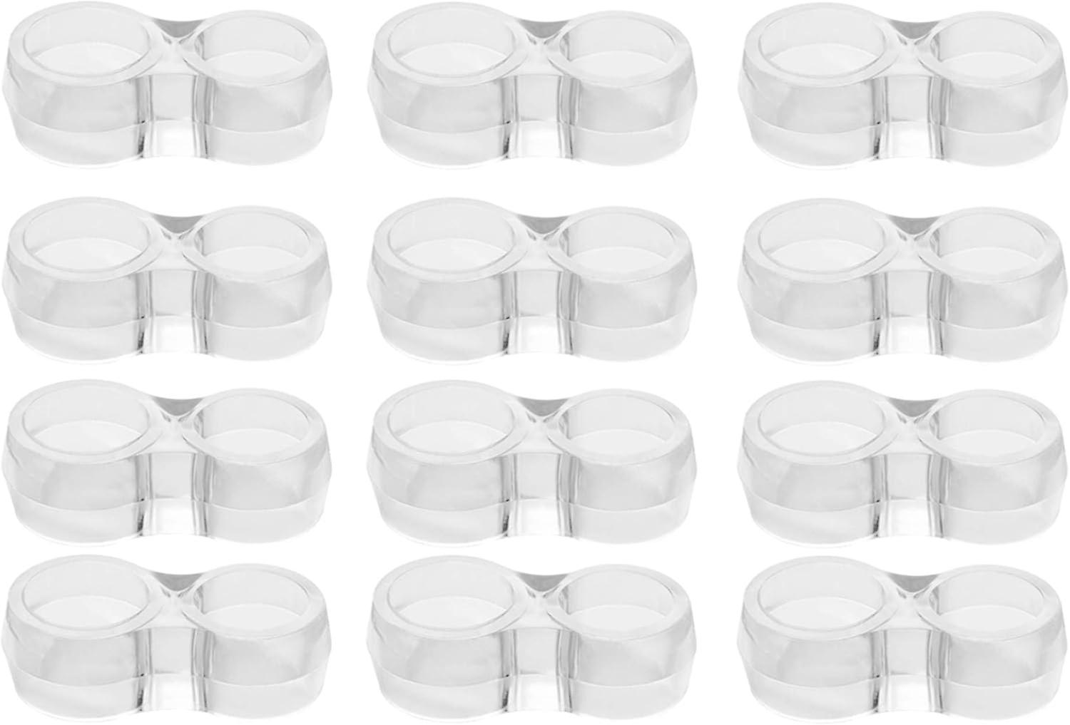 Door handle protection - set of 12 transparent double door handle protectors and wall protectors for window handles to protect against marks