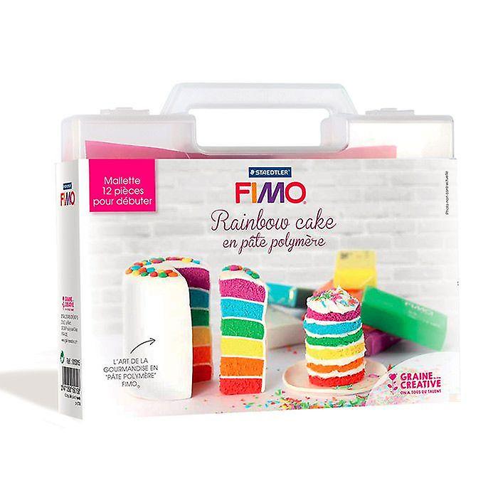 Kit Rainbow Cake made of polymer clay