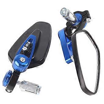 Universele motorfiets aluminiumlegering 7/8" 22mm stuuruiteinde zijspiegels blauw