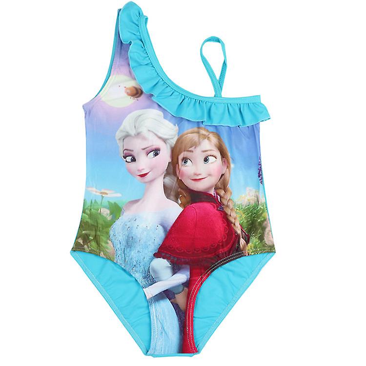 Badeanzug Kinder Einteiler One-Shoulder Girl's Bademode