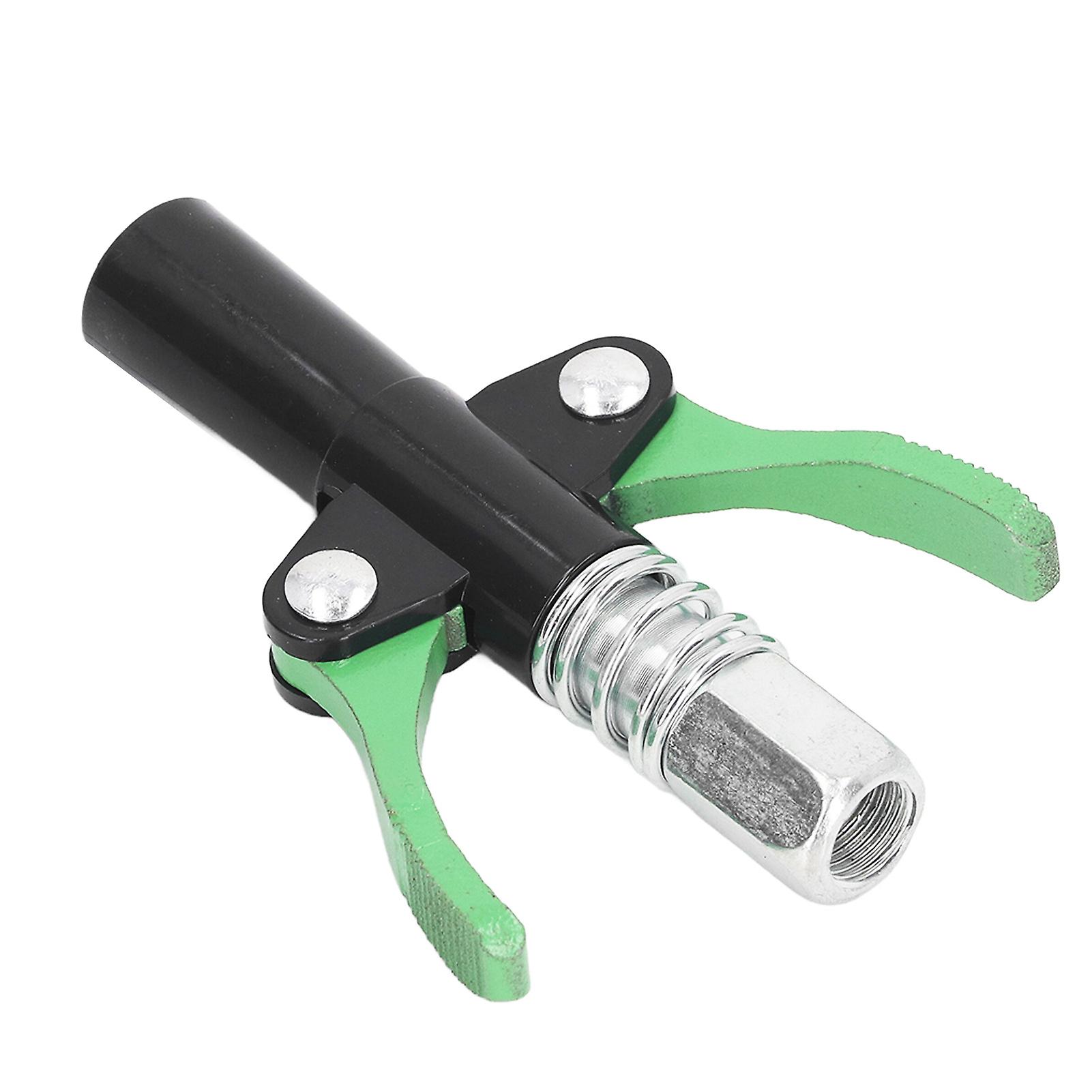 Double Handle Grease Gun Coupler, Minimum High Pressure Self Locking Quick Release Lock Tip Oil  Nozzle