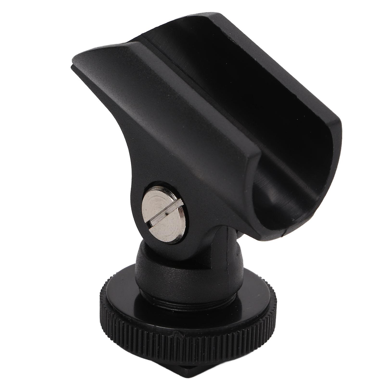 3/4" Plastic Microphone Stand with Hot Shoe and 1/4" Screw Hole for DSLR Camera