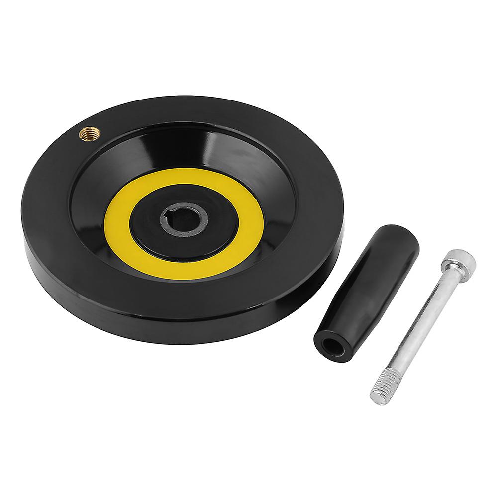 1 black wavy rear handwheel for milling machine with rotating handle (16 x 160 mm)