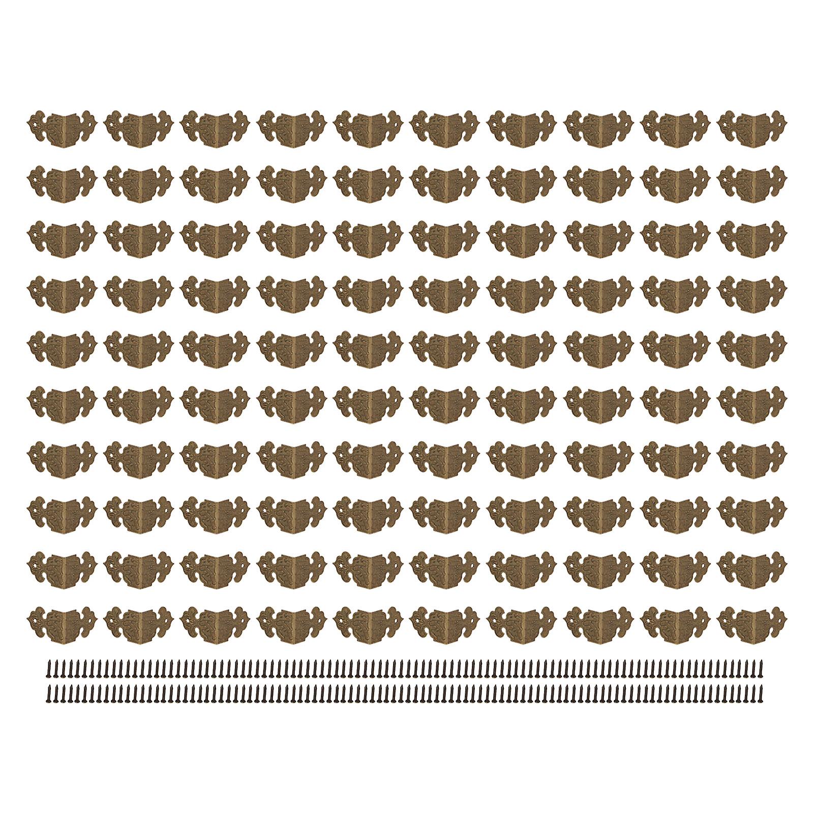 100Pcs Corner Protector Iron Material Retro Elements