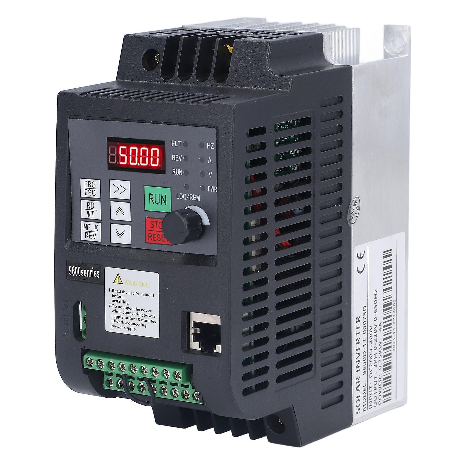 NFLIXIN Wechselrichter mit variablem Frequenzumrichter VFD Solarwandler 0,75 kW 220 V 9600D-1T-00075D