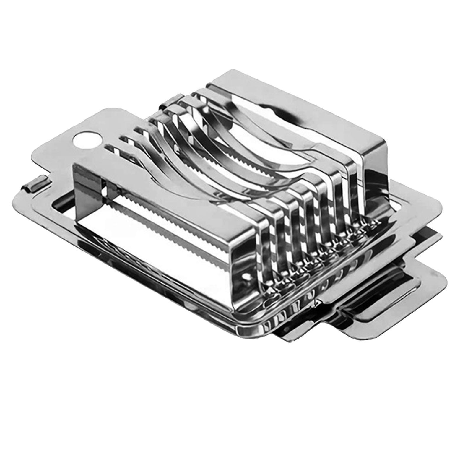 Stainless Steel Egg Slicer, Smooth and Stable Cutting, Dishwasher Safe, Cutting Tool for Banana, Strawberry, Kiwi, Serrated Blade