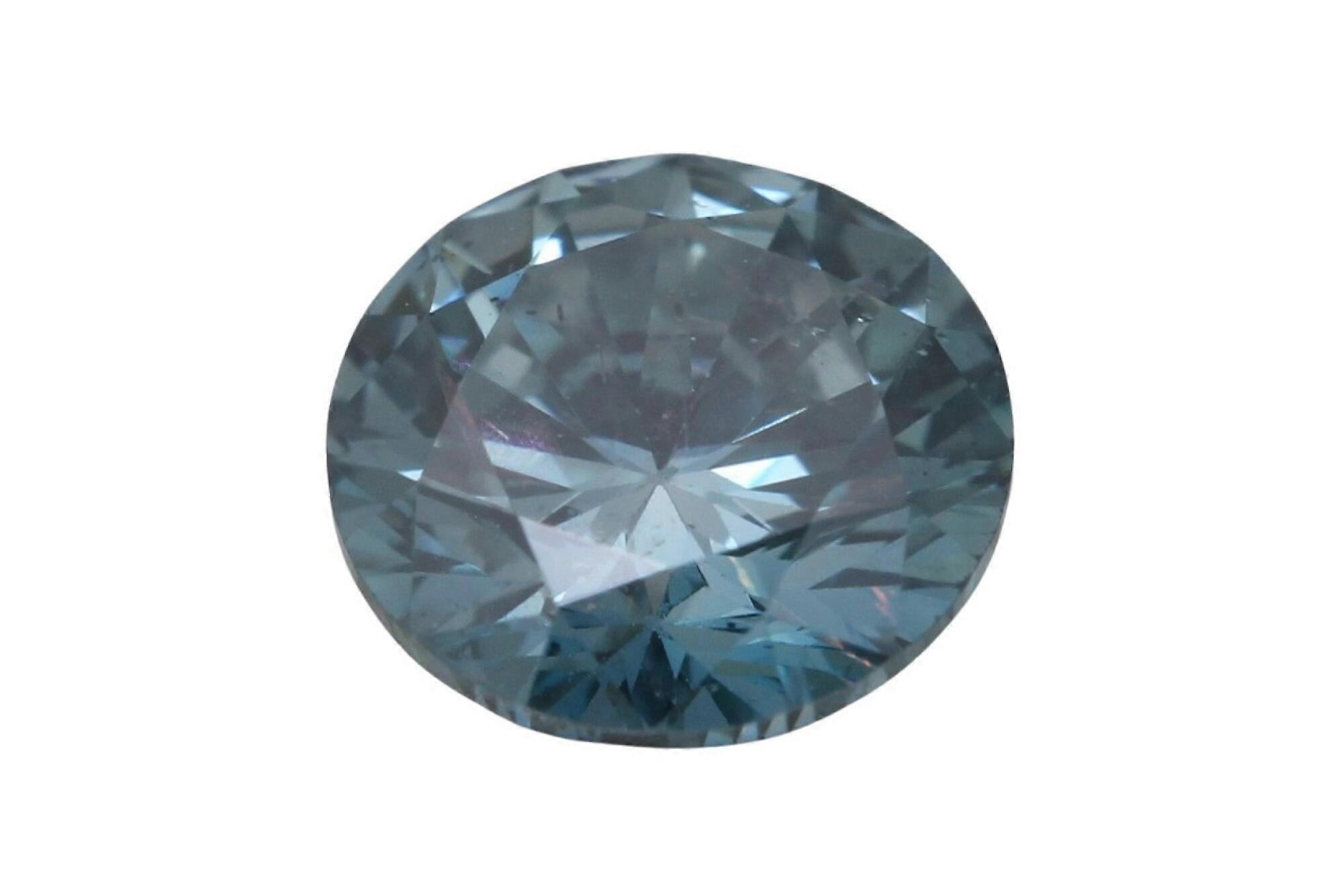 Round Natural Mined Loose Diamond (0.97 Ct Fancy Intense Blue(Irradiated) SI1(Enhanced) Clarity) IGL
