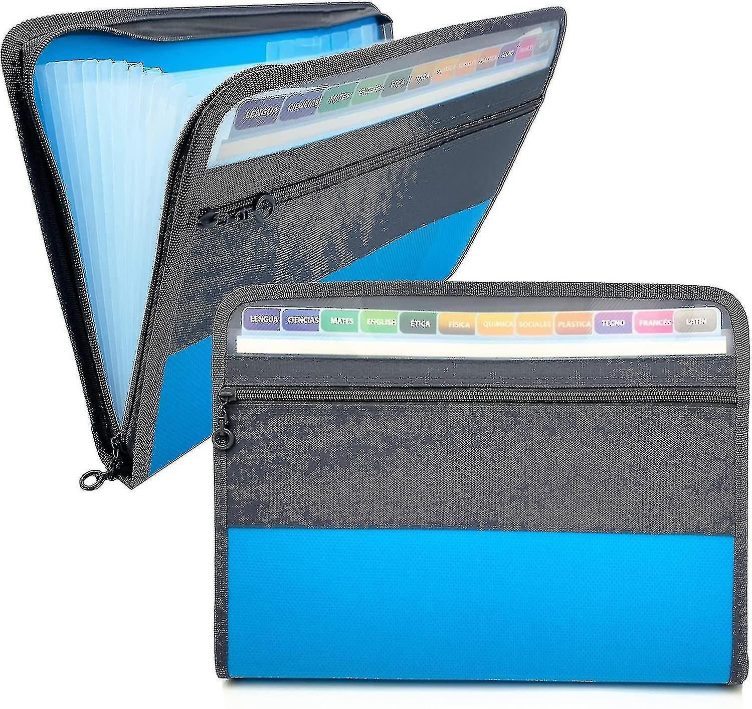 A4 Document Holder Binder With 13 Compartments, Waterproof Document Organizer