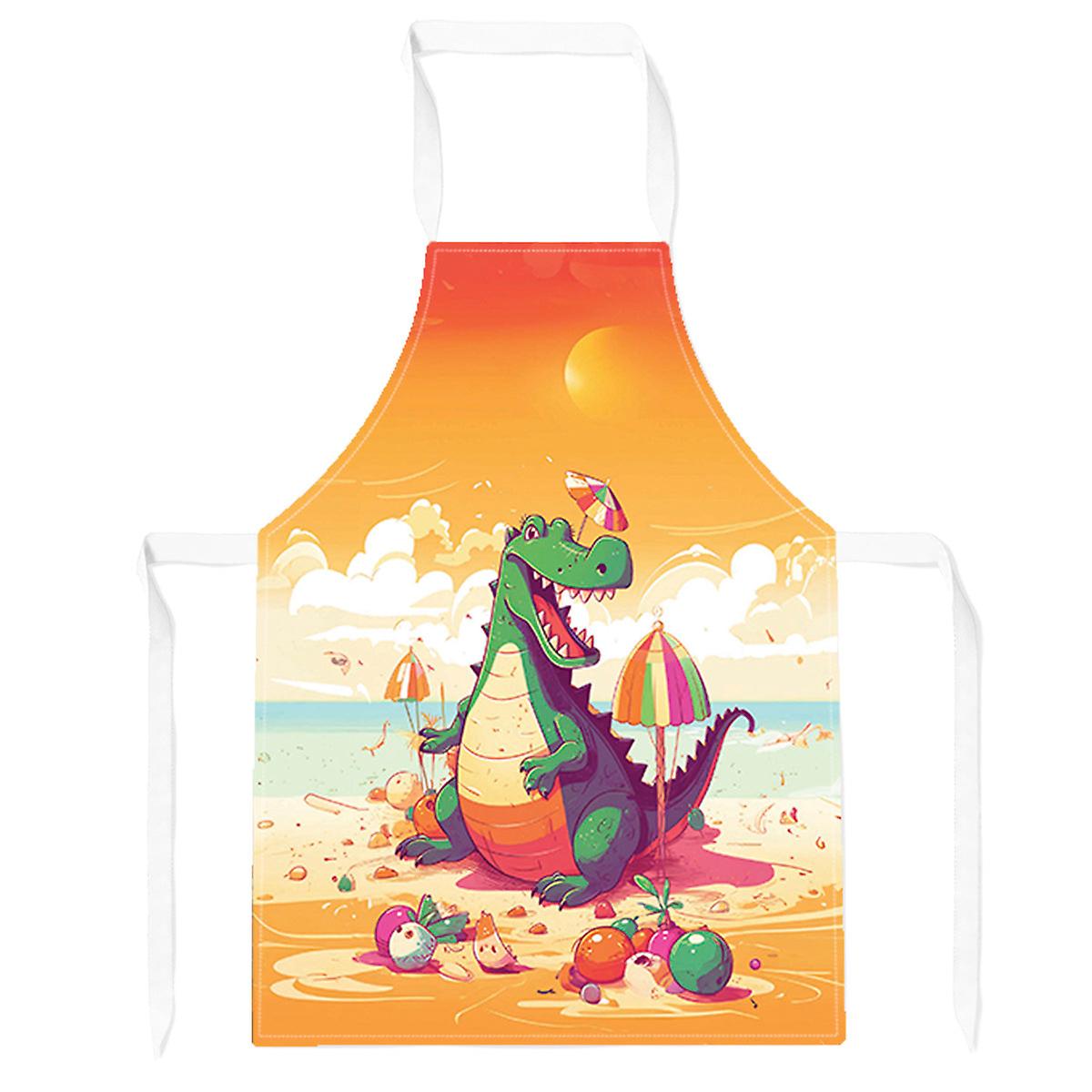Crocodile On A Beach Holiday Apron
