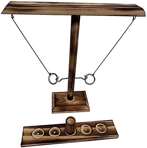 Ring Toss Hooks Game with Shot Ladder BundleWooden ailgating for Fun Party (A01)