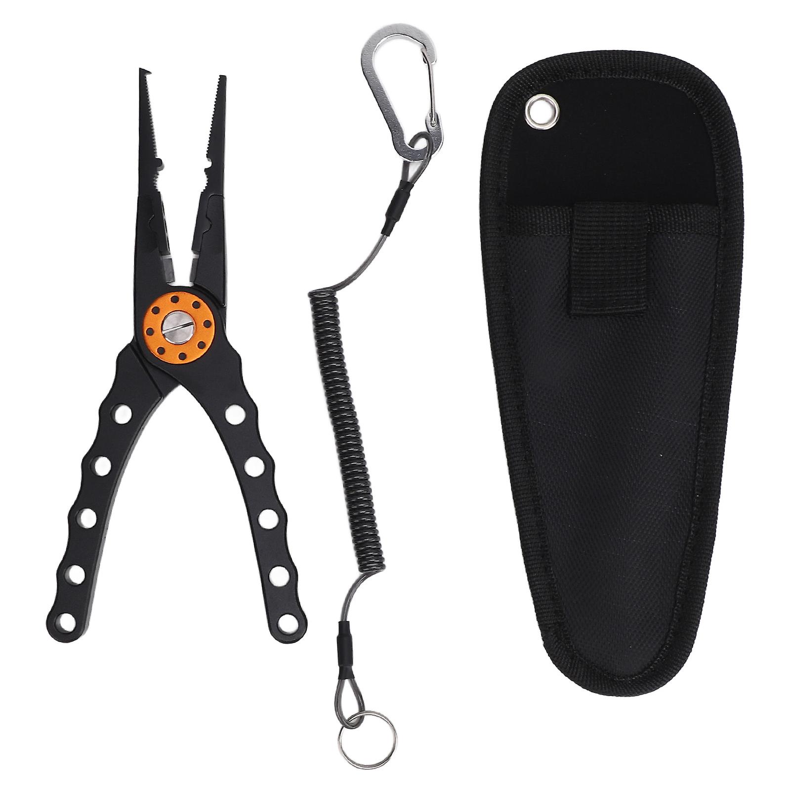 Fishing Pliers Aluminum Alloy Multi Functional Split Ring Pliers Hook Remover Braid Line Cutter
