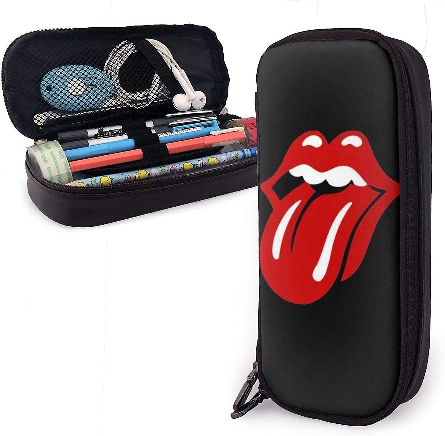 رولينج ستونز جلد مقلمة حقيبة قرطاسية مكتب محمول صندوق تخزين مستحضرات التجميل مجلد bd002963