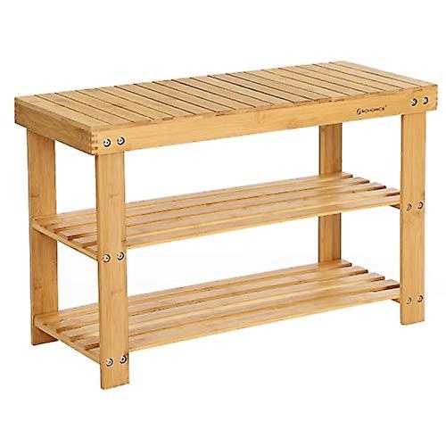 Heavy-Duty Bamboo Shoe Bench - Holds up to 120 kg