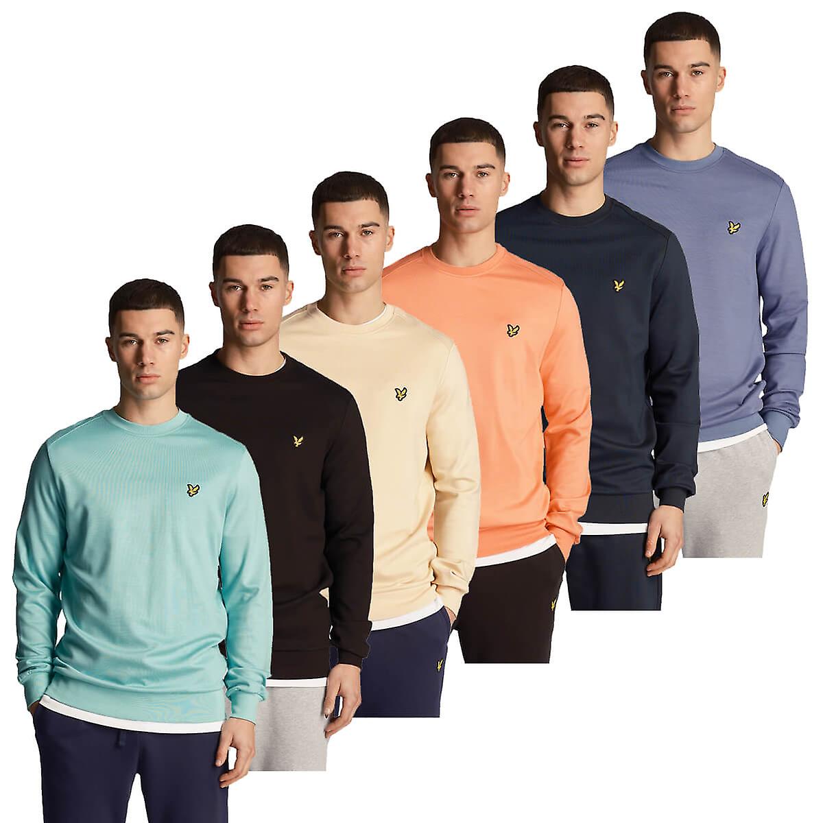 Lyle & Scott Pull léger extensible en molleton à col rond pour hommes