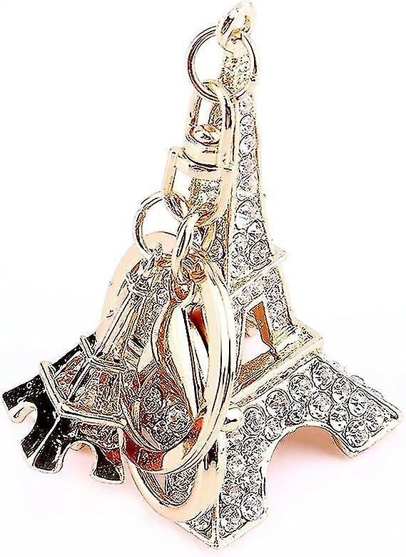 Rhinestone Eiffel Tower Keychain, Bling Crystal Eiffel Tower Key Ring Cute Purse Bag Charm Pendant K