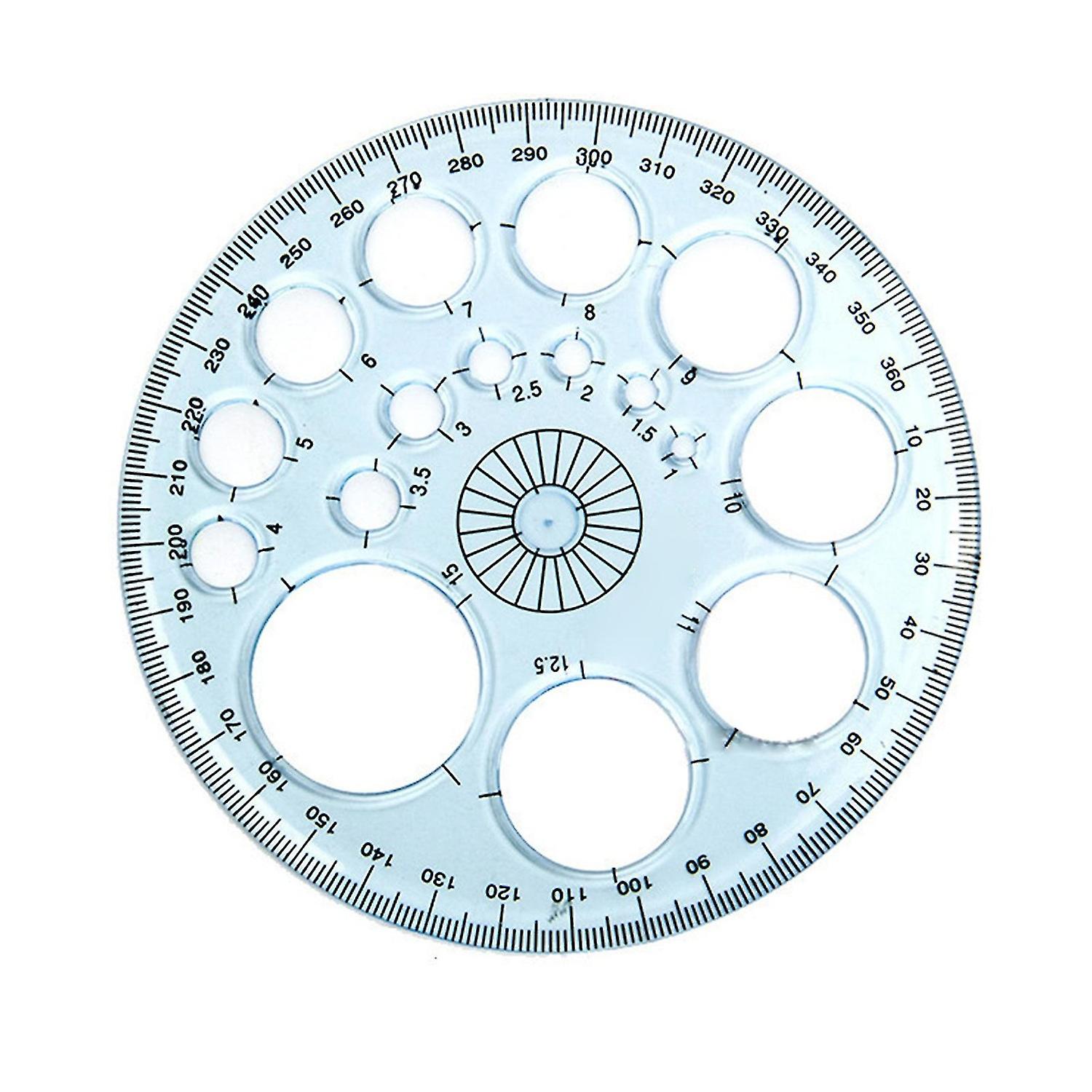 Circle Maker Clear Scale Drawing Plastic Transparent 360 Degree Protractor School Supplies