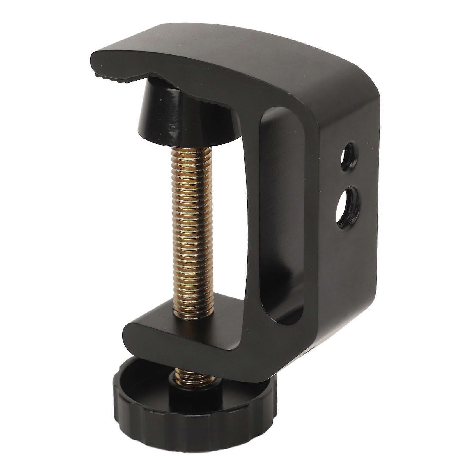 Photography C Clamp Aluminium Alloy Desktop Mount Holder C Clamp with 1/4in and 3/8in Thread Hole for Table