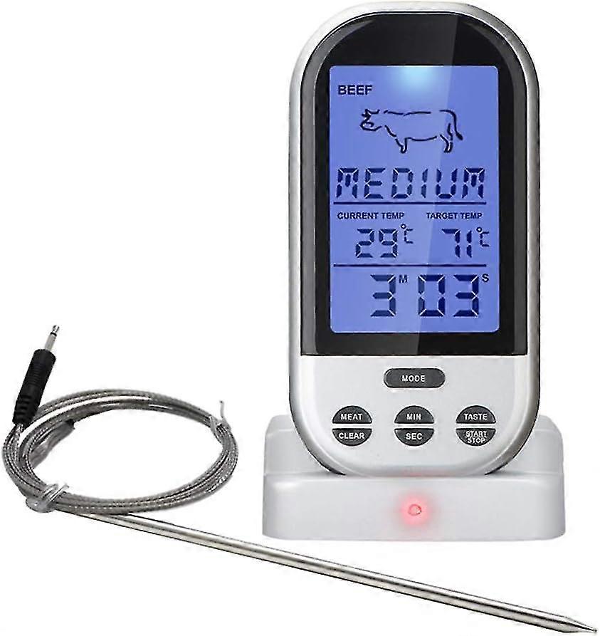 Wireless Digital Meat Thermometer, Instant Read Cooking Thermometer With Probe For Kitchen Grill