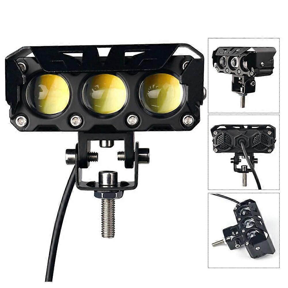 Car Work LIghts Motorcycle LED Dual Color Mini Lens Headlight Driving Light Fog Lamps Motorcycle Headlights SUV UTV Spotlight FN9U5445