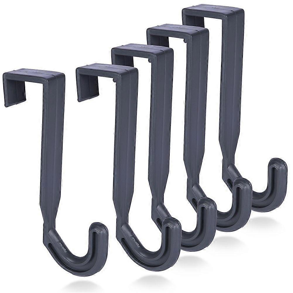 Universal grey hooks: durable plastic, easy door mounting