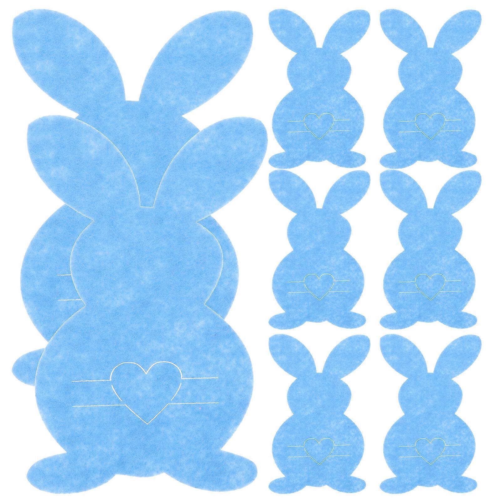 8pcs Easter Party Rabbit Shaped Cutlery Holder Cutlery Pouch Easter Party Tableware Decoration