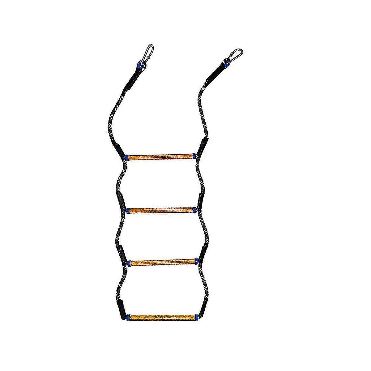 Boat Rope Ladder,4 Step Marine Rope Ladder, Portable Boat Folding Ladder For Inflatable Boat, Kayak