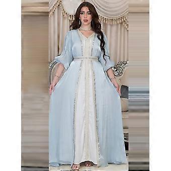 Morocco Party Dress Women Abaya 3 Piece Set Turkey Dubai Muslim Dress  Kaftans Evening Long Dresses Robe Eid Vestidos Abayas Robe | Fruugo QA