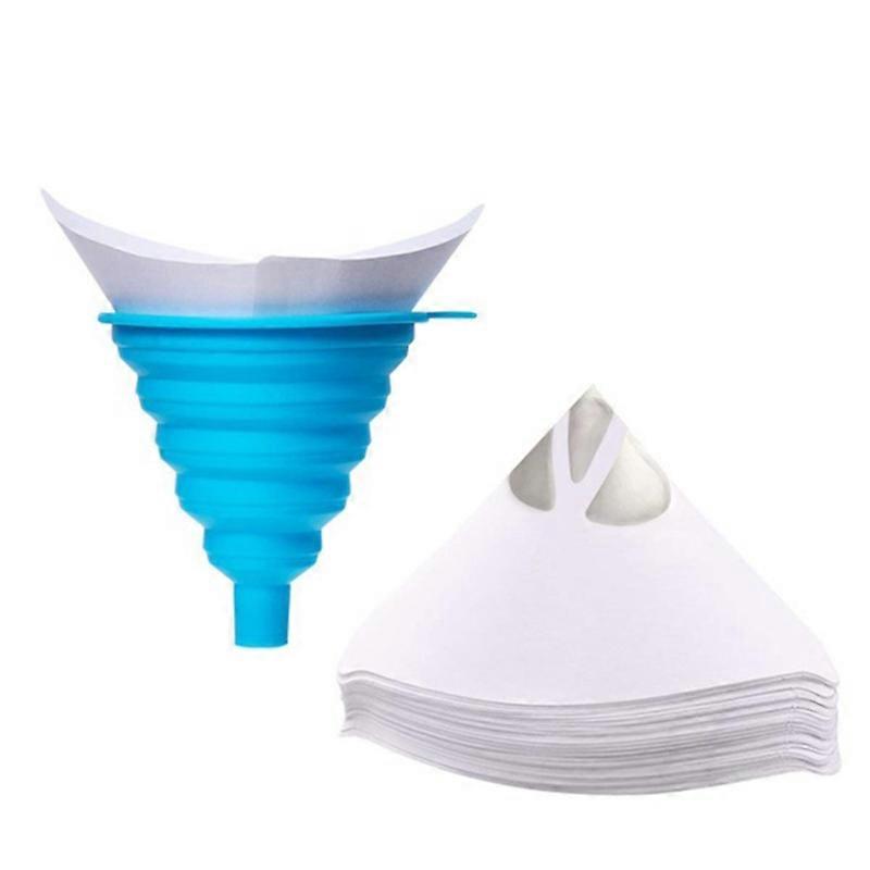 3D Printer 51/101/151Pcs Thick Paper Disposable Filter Set with Silicone Funel