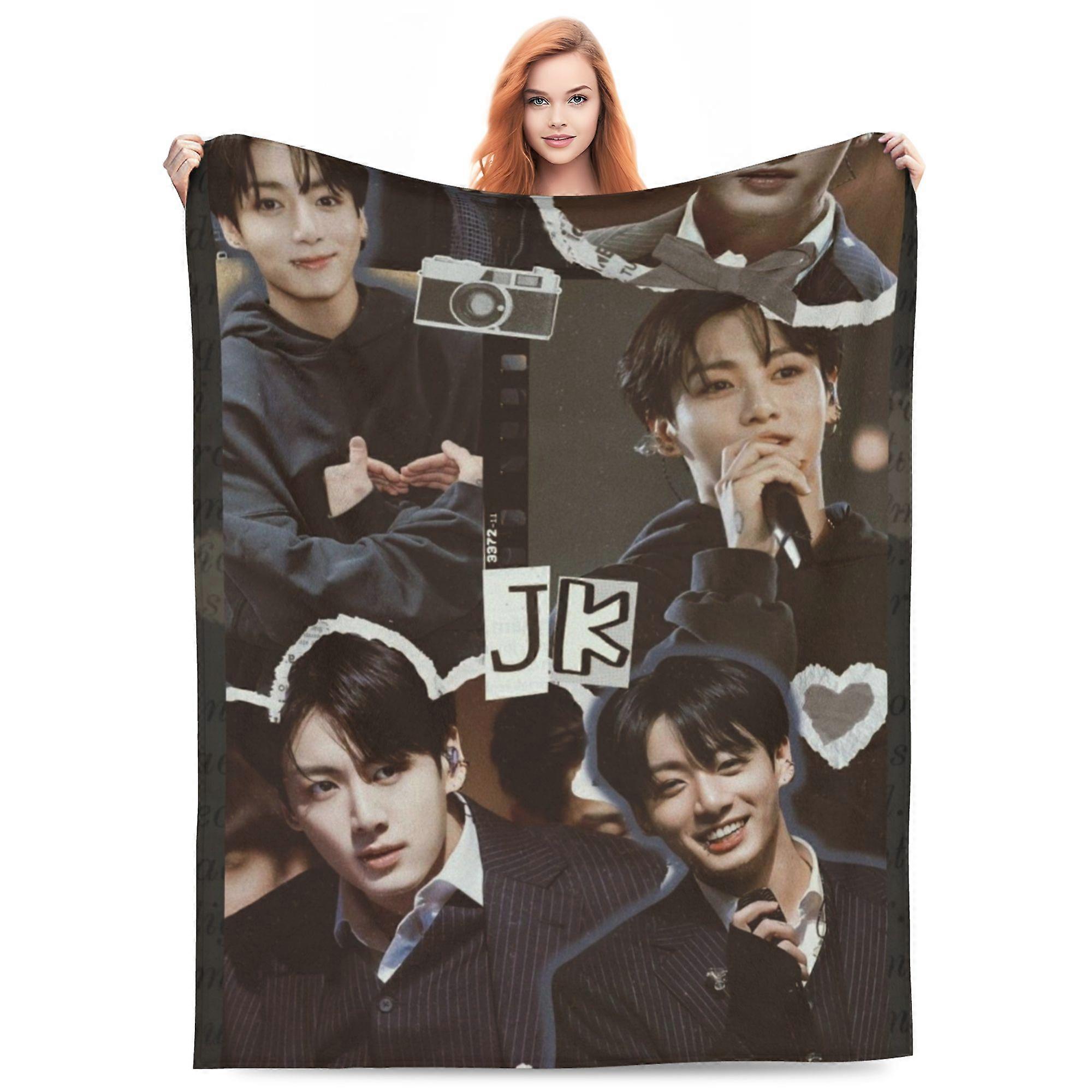 BTS Jung Kook (30) Soft Throw Blanket Flannel Blankets Home Furnishing Blanket Sofa Blanket-ML1741
