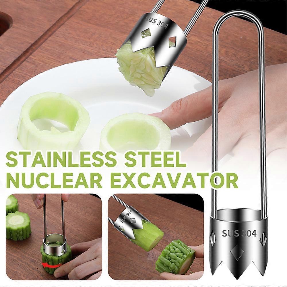 1/2Pcs Stainless Steel Core Seed Remover Fruit Vegetable Apple Pear Corer Bell Pepper Kitchen Tool