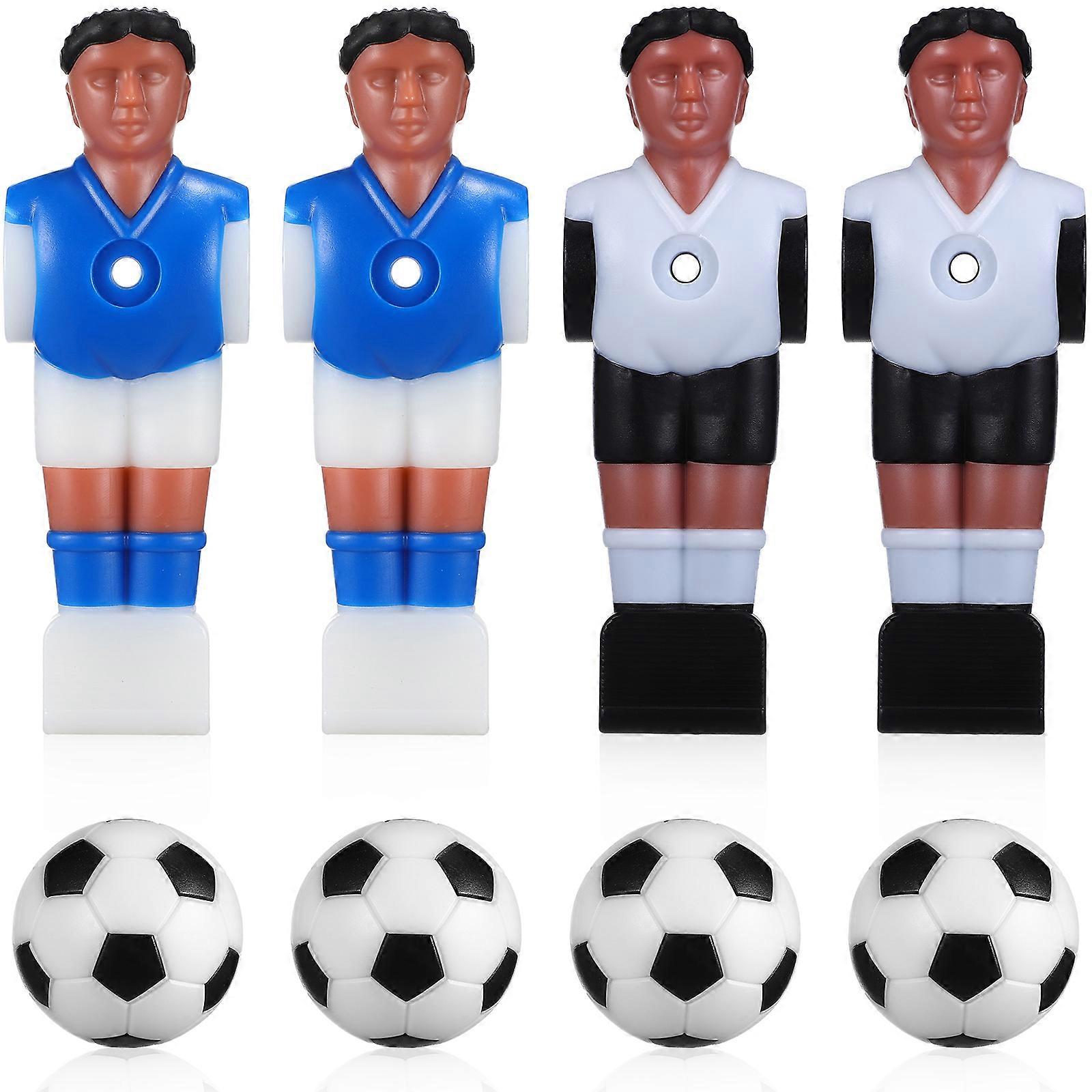 4 Pcs Foosball Replacement Players Tabletop Football Players Soccer Figurines With Foosball Table Balls