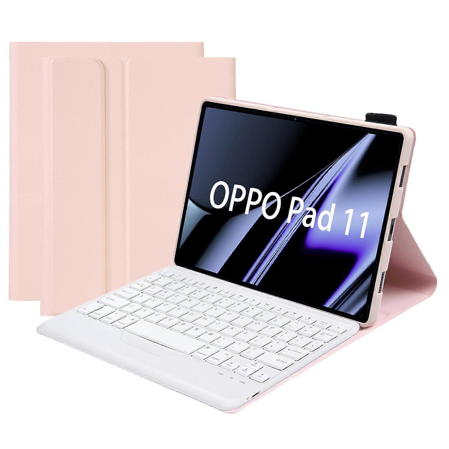 OP11-B For Oppo Pad 11-inch Scratch Resistant Case with Detachable Bluetooth Keyboard PU Leather+TPU